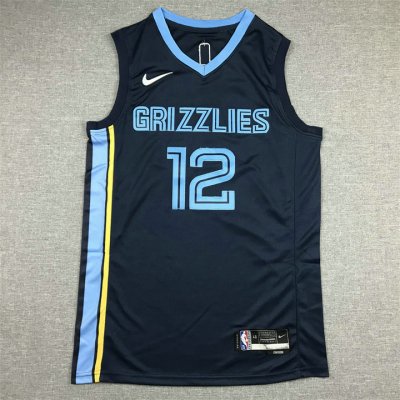 NBA 12 Morant Memphis Grizzlies Maillot Marine